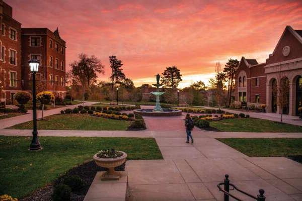 Academic Quad in the evening